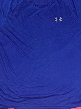 Under Armour Men's Royal Blue Short Sleeve Performance Tee with Silver Logo